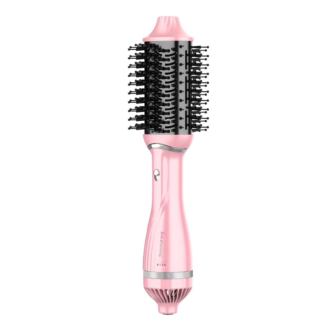 Spazzola Asciugacapelli - Demeliss - Volume &amp; Style - Barbie Edition - 1200 W - 3 Temperature - Rosa