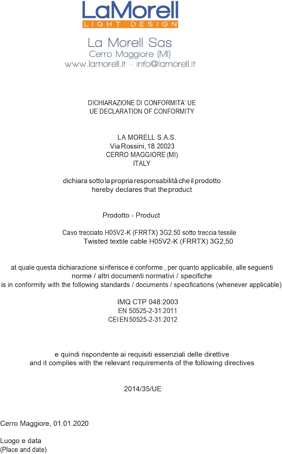 Textilkabel für Lampe, Stoffkabel 3-adrig (3x2,50mm²) - Jute. Made in Italy (15 Meter), 15 Meter