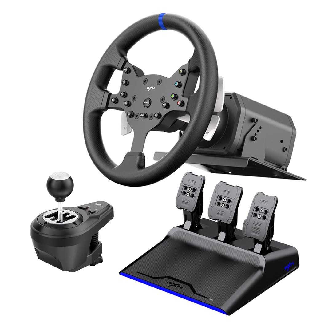 PXN V99 PC Racing Wheel mit Pedalen und Shifter, 3NM Force Feedback Lenkrad für Xbox One, Xbox Serie