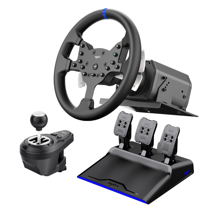PXN V99 PC Racing Wheel mit Pedalen und Shifter, 3NM Force Feedback Lenkrad für Xbox One, Xbox Serie