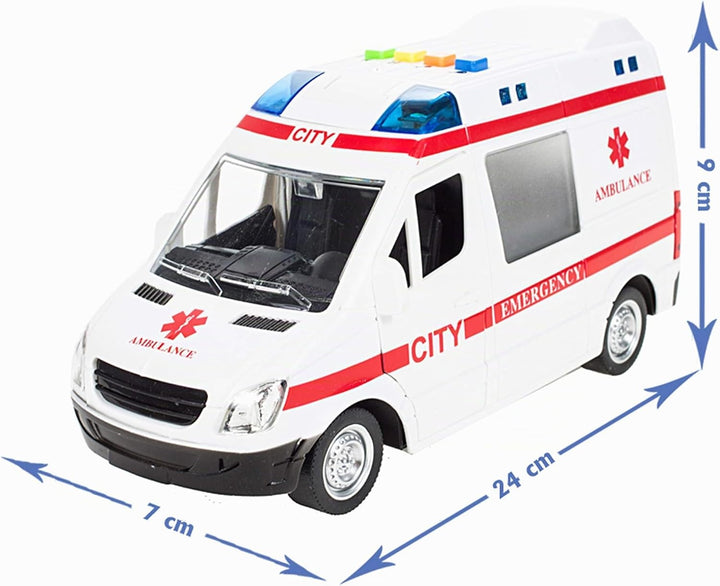 MalPlay Krankenwagen Spielzeug | 1:16 Mini Simulation | Krankenhaus Rettungswagen Notfallfahrzeug |