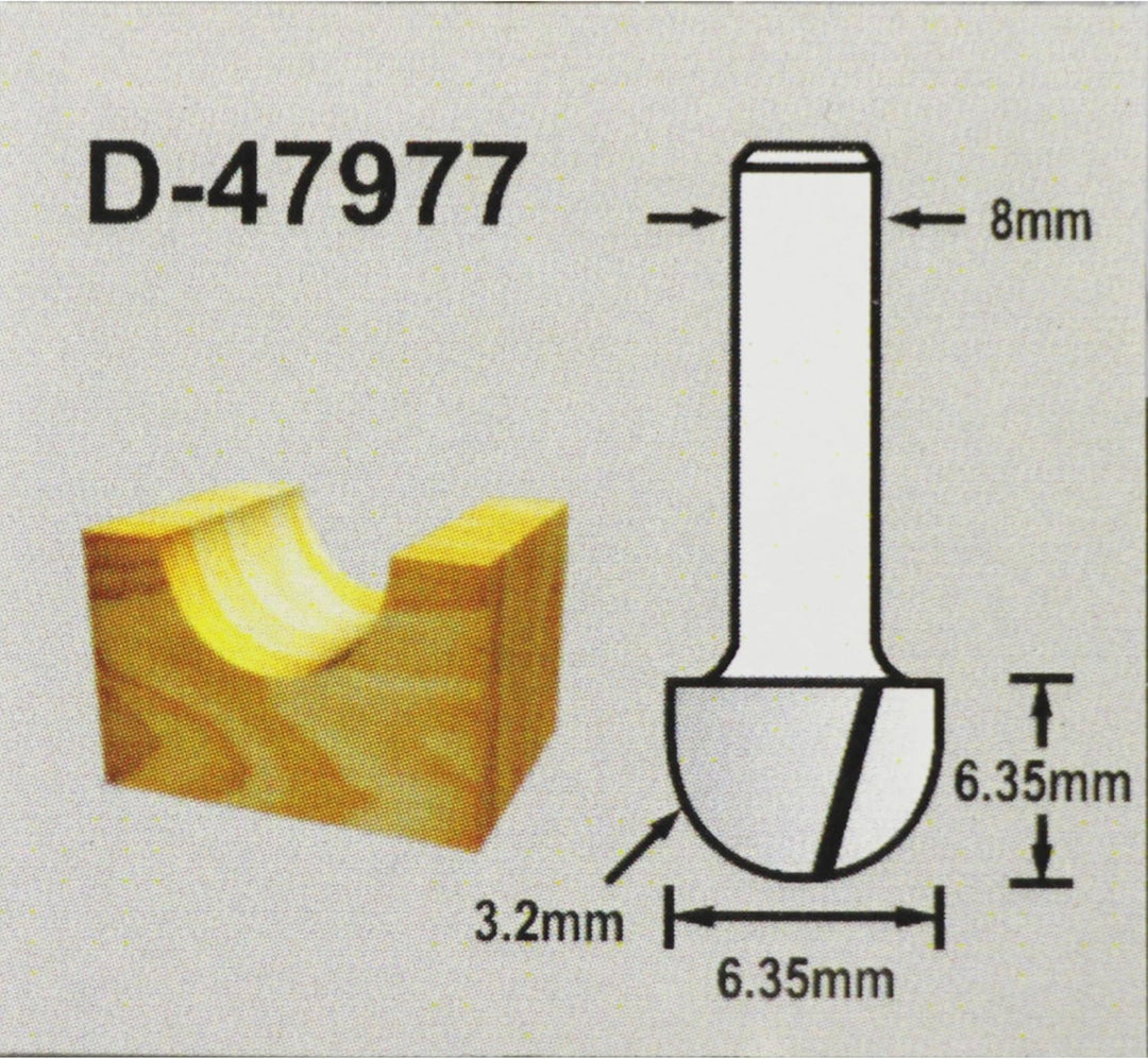 Makita D-47977 Hohlkehlfräser 6,35mm