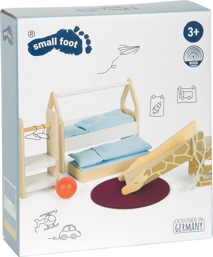 Small Foot Puppenhausmöbel Kinderzimmer aus Holz, Möbel-Set für das Puppenhaus, für Kinder ab 3 Jahr
