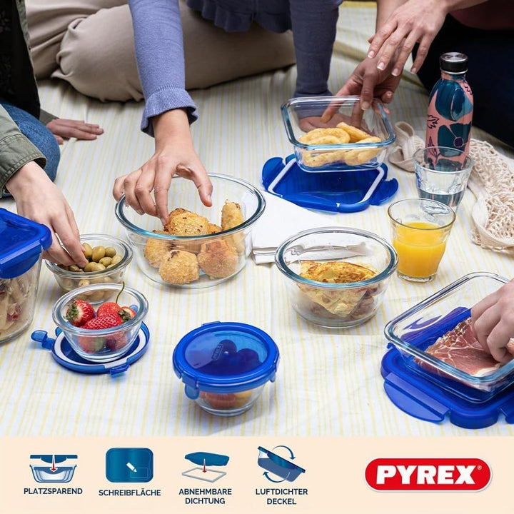 Pyrex Cook&Go Behälter-Set, verschiedene Formen, 7-teilig
