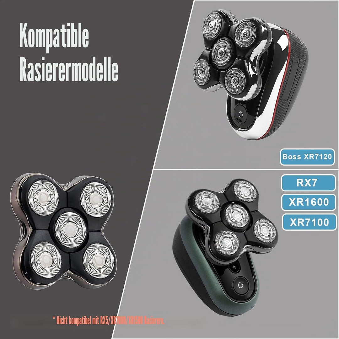 Ersatzköpfe kompatibel mit Remington XR1600,RX7,BOSS XR7120,XR7100 Series Rasierern, 1 Stück 1 Stück