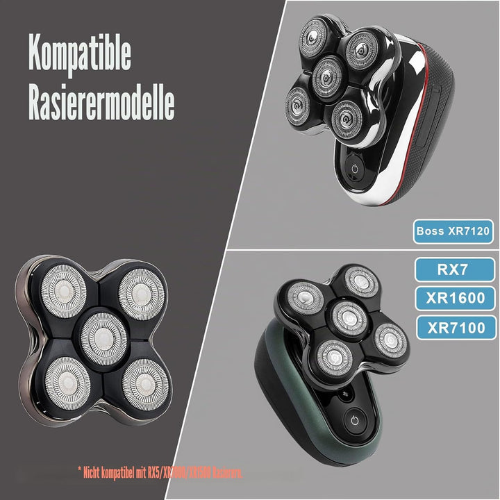 Ersatzköpfe kompatibel mit Remington XR1600,RX7,BOSS XR7120,XR7100 Series Rasierern, 1 Stück 1 Stück