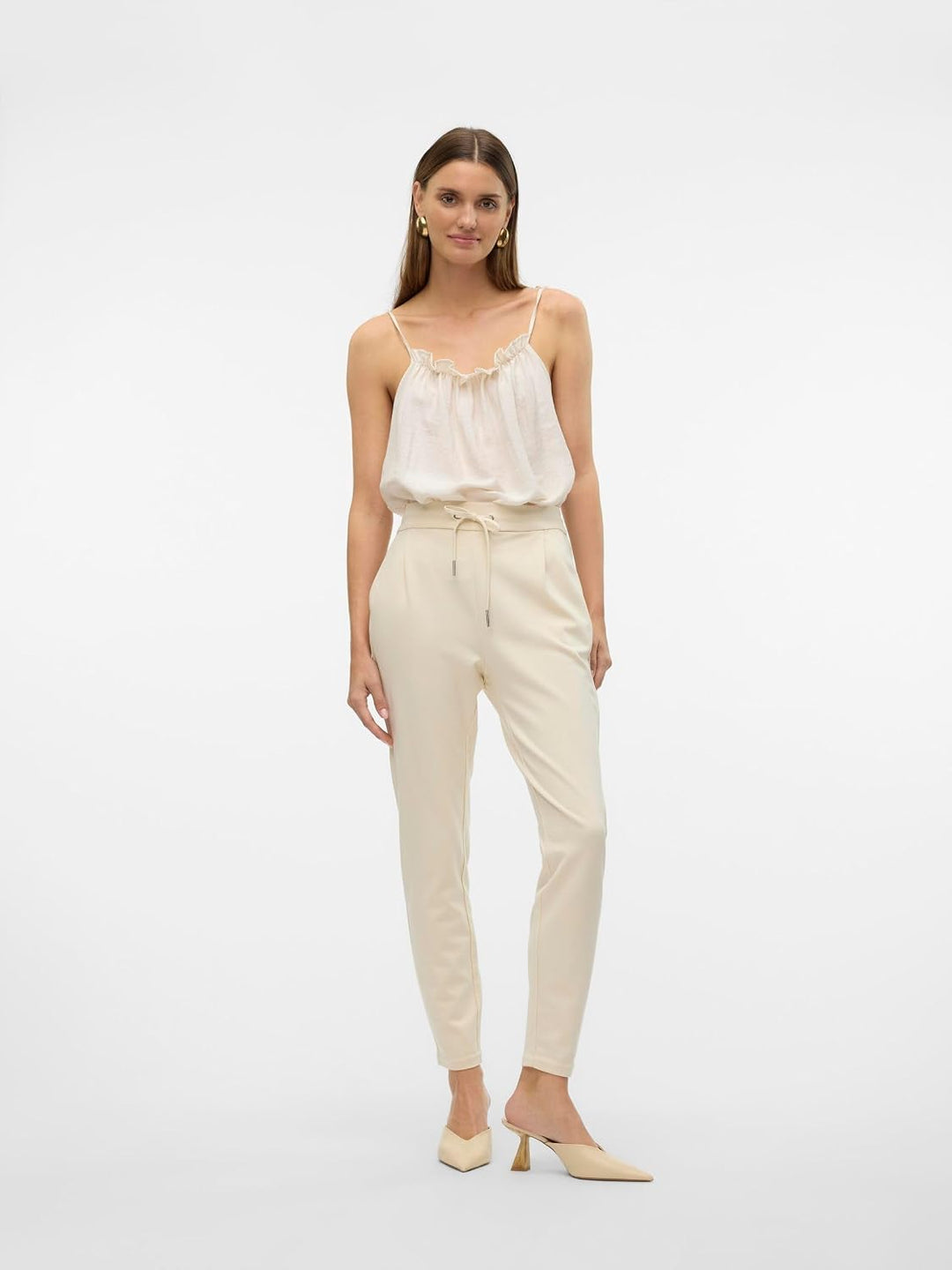 VERO MODA Female Hose VMEVA Mittlere Taille Hose M Birch, M Birch
