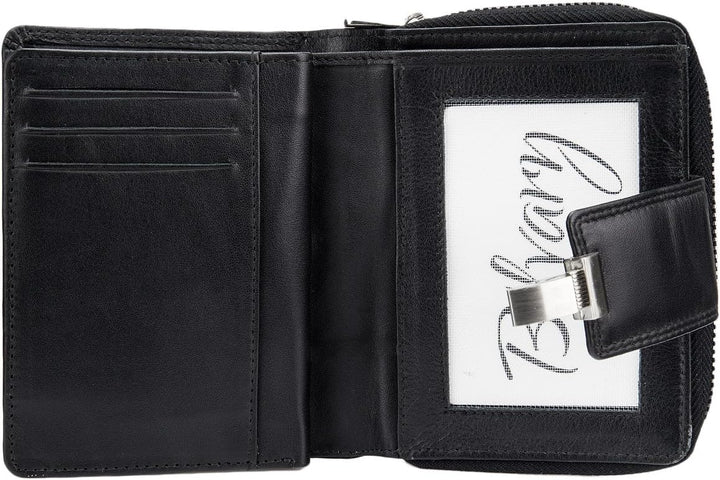 Greenburry Spongy Nappa RV-Schlossbörse Portemonnaie Geldbeutel Damen Geldbörse Leder 973 Bordeaux,