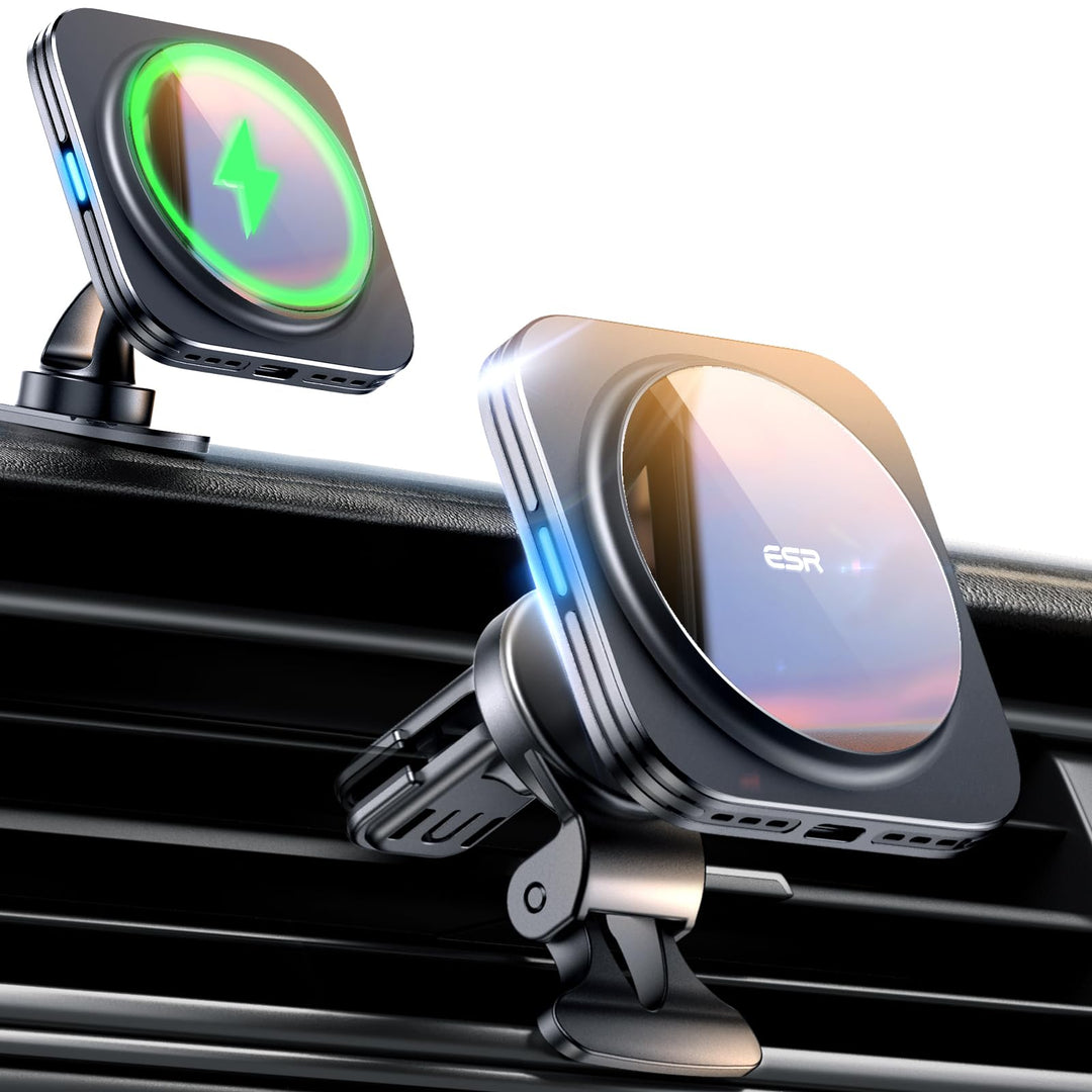ESR für Qi2 15W Magsafe Autohalterung mit Ladefunktion, Qi2 zertifiziertes, Lüftung/Armaturenbrett M