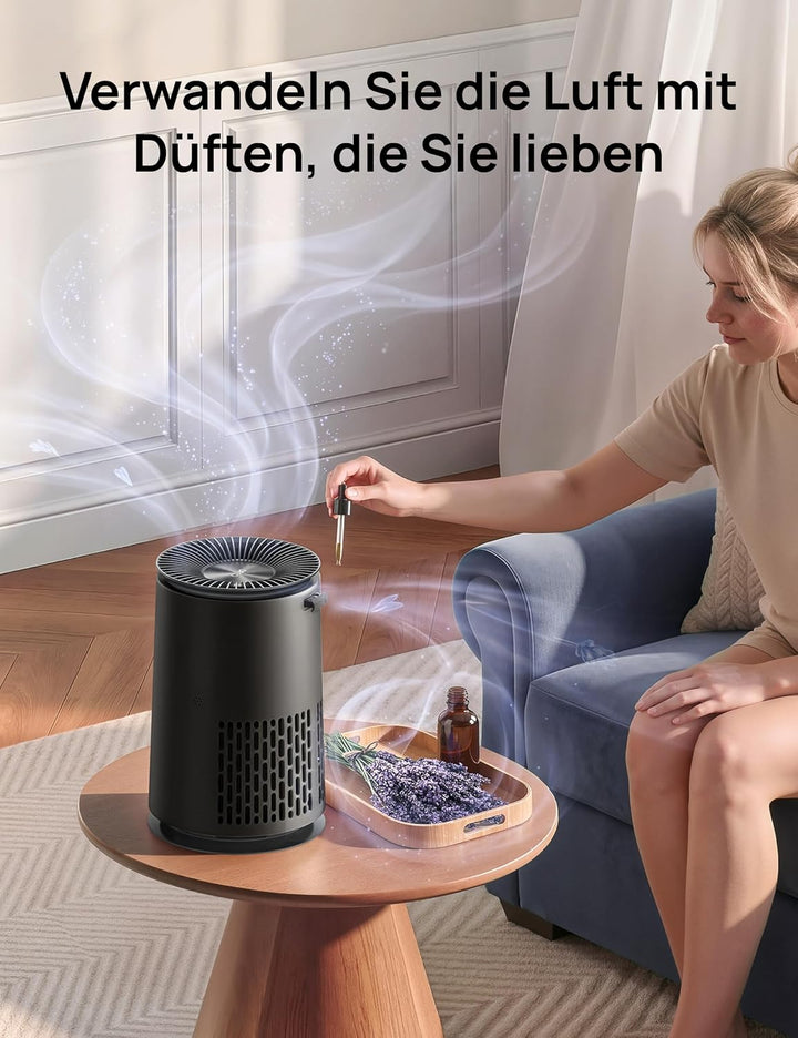 DREO-Luftreiniger für Schlafzimmer 195 m³/h CADR, Luftreiniger 338S,3-in-1-HEPA-Filter, 4 Modi, 4 Ge