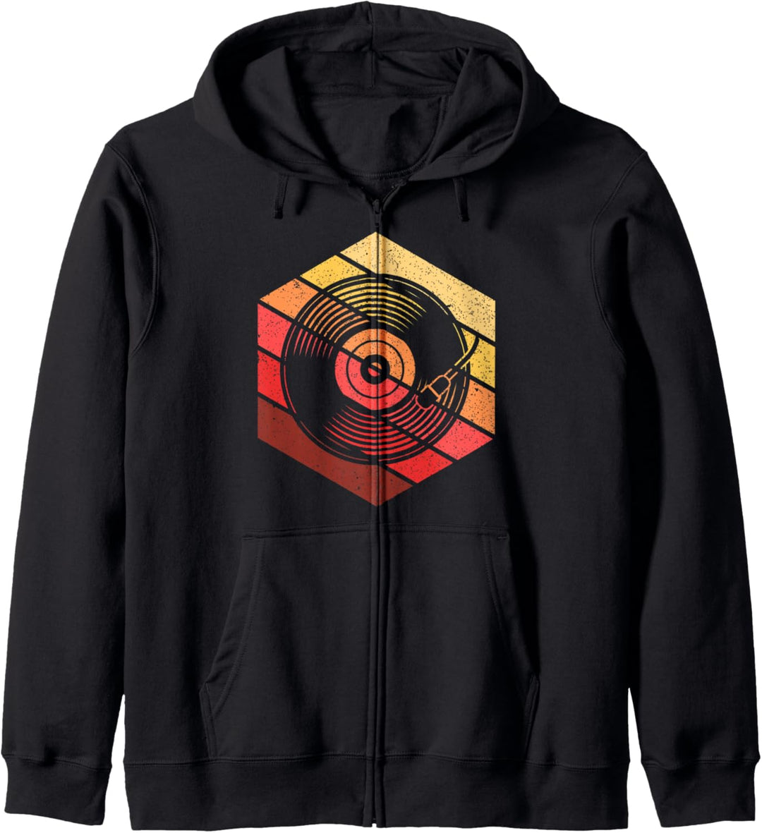 Vinyl Schallplatte Retro Vintage Plattenspieler Geschenk Kapuzenjacke