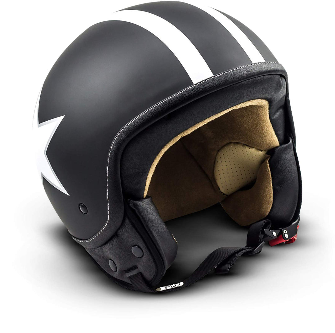 Soxon® SP-301 Star „Green“ · Jet-Helm · Motorrad-Helm Roller-Helm Scooter-Helm Moped Mofa-Helm Chopp