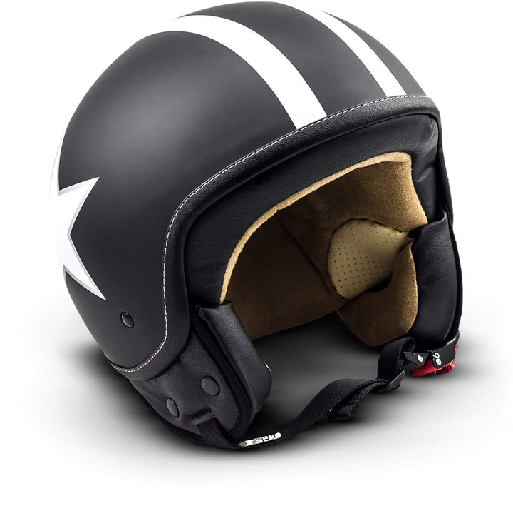 Soxon® SP-301 Star „Green“ · Jet-Helm · Motorrad-Helm Roller-Helm Scooter-Helm Moped Mofa-Helm Chopp