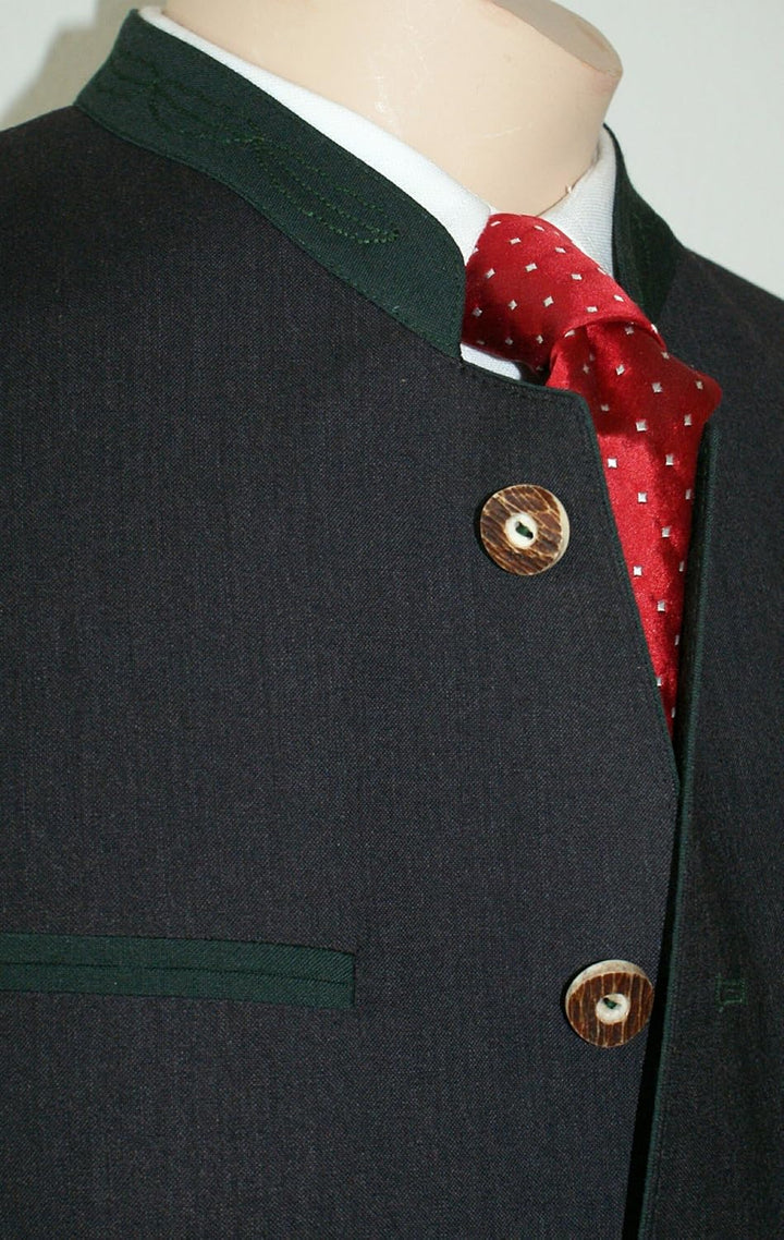 Lodenfrey Trachtensakko Trachten Sakko Jacke Trachtenjacke anthrazit grau Salzburger Janker festlich