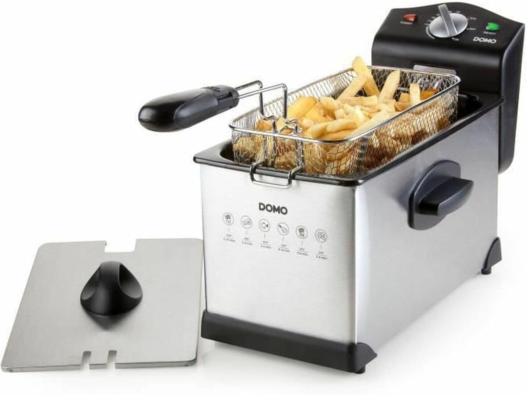 DOMO DO514FR Fritteuse - Elektrische Fritteuse Edelstahl - 3 L - 2000 W