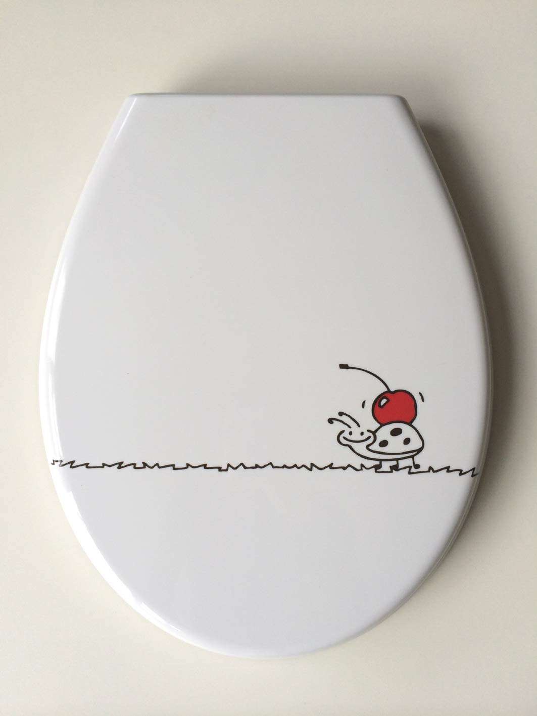 ADOB Klodeckel mit Motiv (Käfer) – WC Sitz Absenkautomatik – Toilettendeckel abnehmbar – Hochwertige