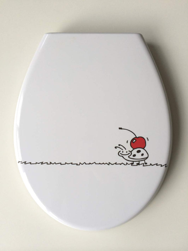 ADOB Klodeckel mit Motiv (Käfer) – WC Sitz Absenkautomatik – Toilettendeckel abnehmbar – Hochwertige