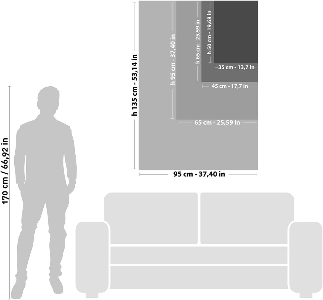 Giallobus - Gemälde - Fiorindo Magnapane - Abstraktes Universum - Leinwand mit Standardrahmen - 35x5
