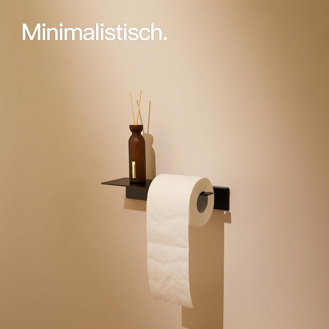 Designfabrik Hamburg Toilettenpapierhalter ohne Bohren | Klopapierhalter zum Kleben | Klorollenhalte