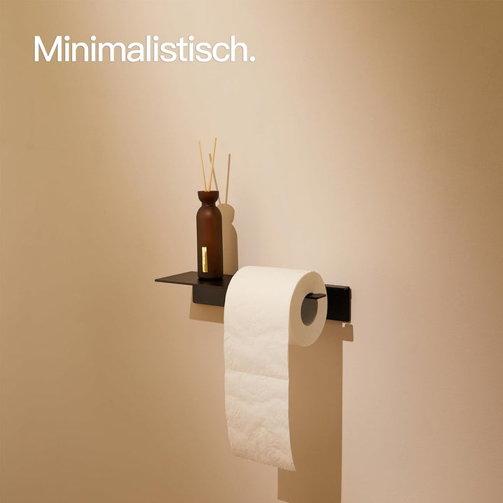 Designfabrik Hamburg Toilettenpapierhalter ohne Bohren | Klopapierhalter zum Kleben | Klorollenhalte