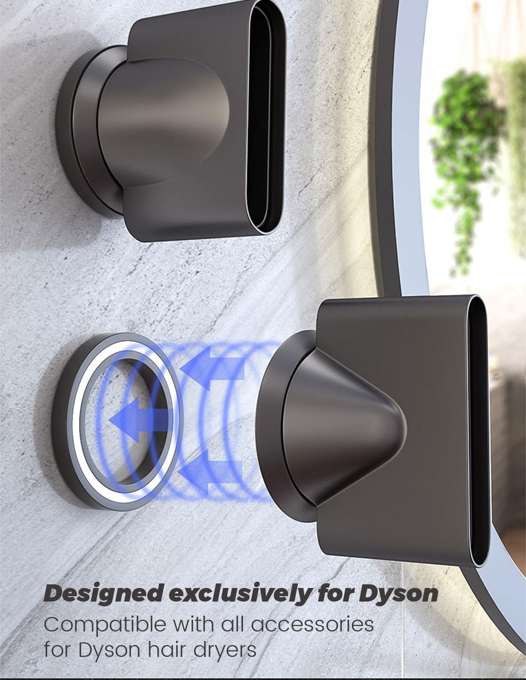 föhn Halterung kompatibel mit Dyson, fön Halterung ohne Bohren kompatibel mit Dyson, wandhalterung k