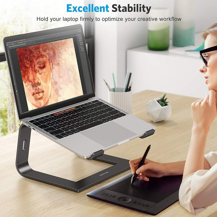 OMOTON Aluminium Laptop Ständer, Notebook Ständer mit Belüftung, Universal PC Riser Ergonomisch Lapt