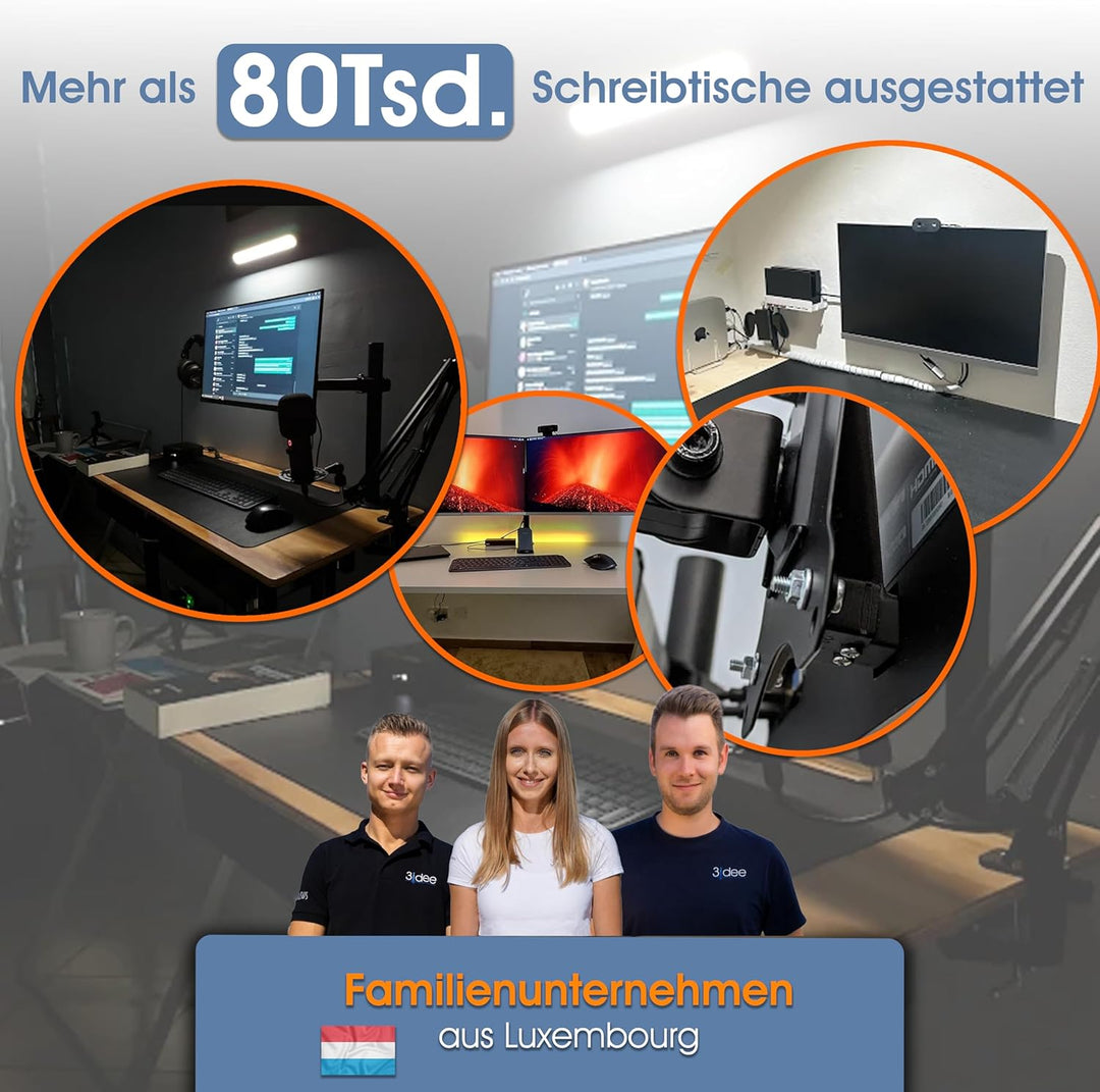 3idee VESA Adapter, VESA Mount kompatibel mit HP Monitor (22f, 22es, 22ea, 24f, 24es, 24er, 24ea, 27