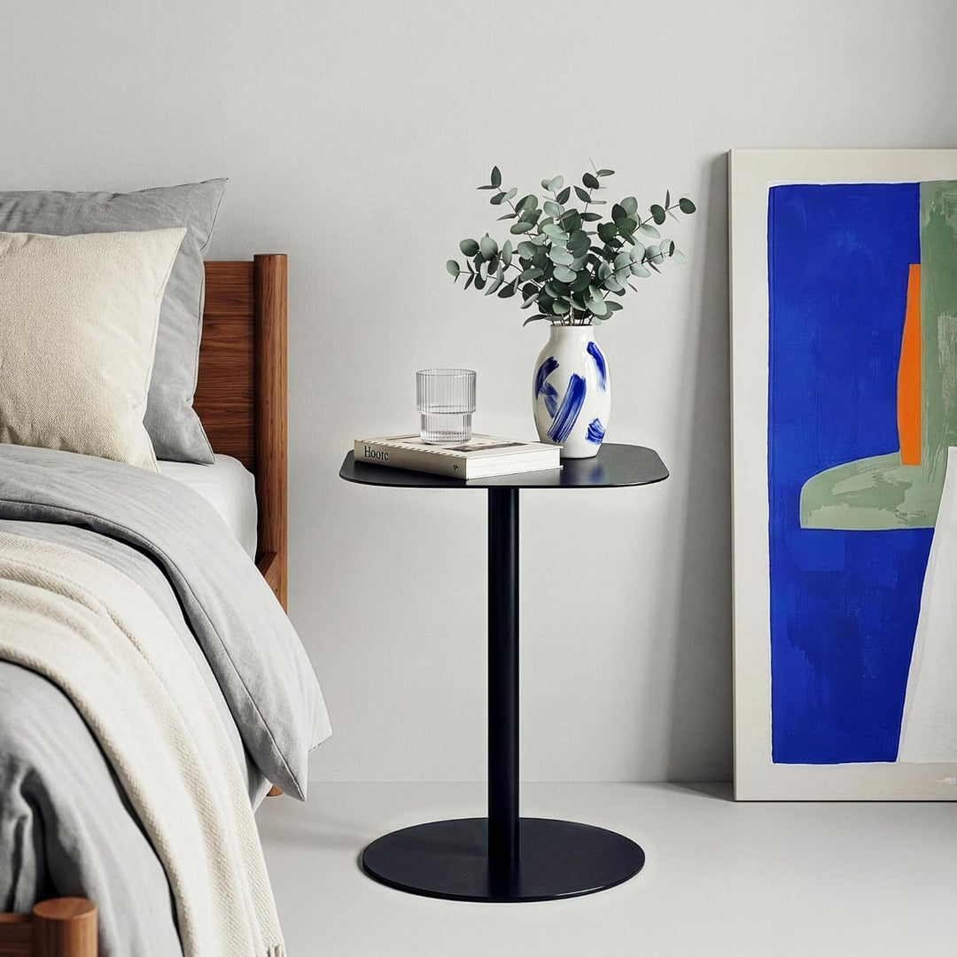 [en.casa] Beistelltisch Nastätten Gartentisch Couchtisch mit Metallgestell Sofatisch modernes Design