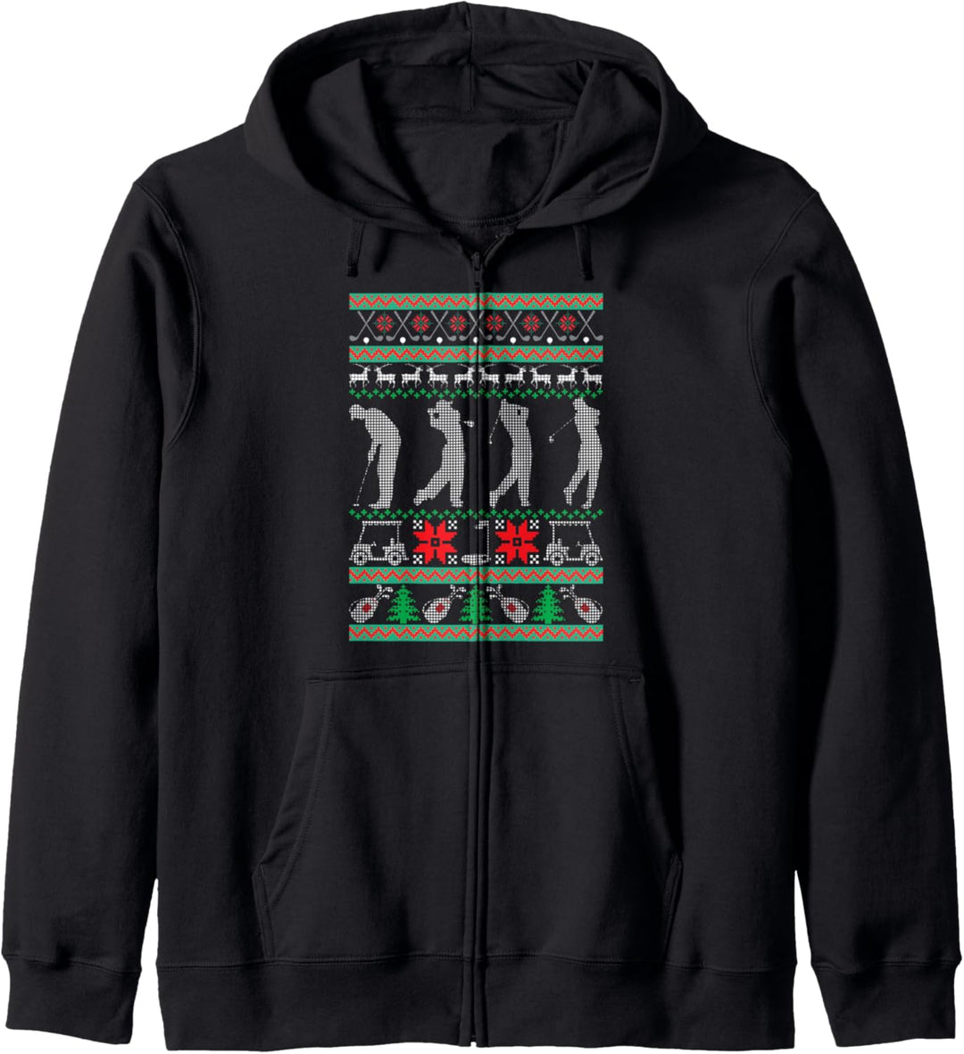 Lustige Golfgeschenke Hässliche Weihnachten Urlaub Golfer Kapuzenjacke