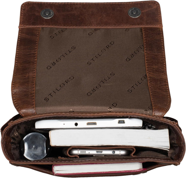STILORD 'Sven' Herrenhandtasche Leder Umhängetasche klein Schultertasche Männer 8 Zoll Tablet Herren