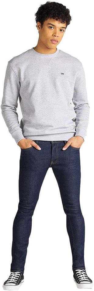 Lee Herren Plain Crew SWS Sweatshirt, Grey Mele