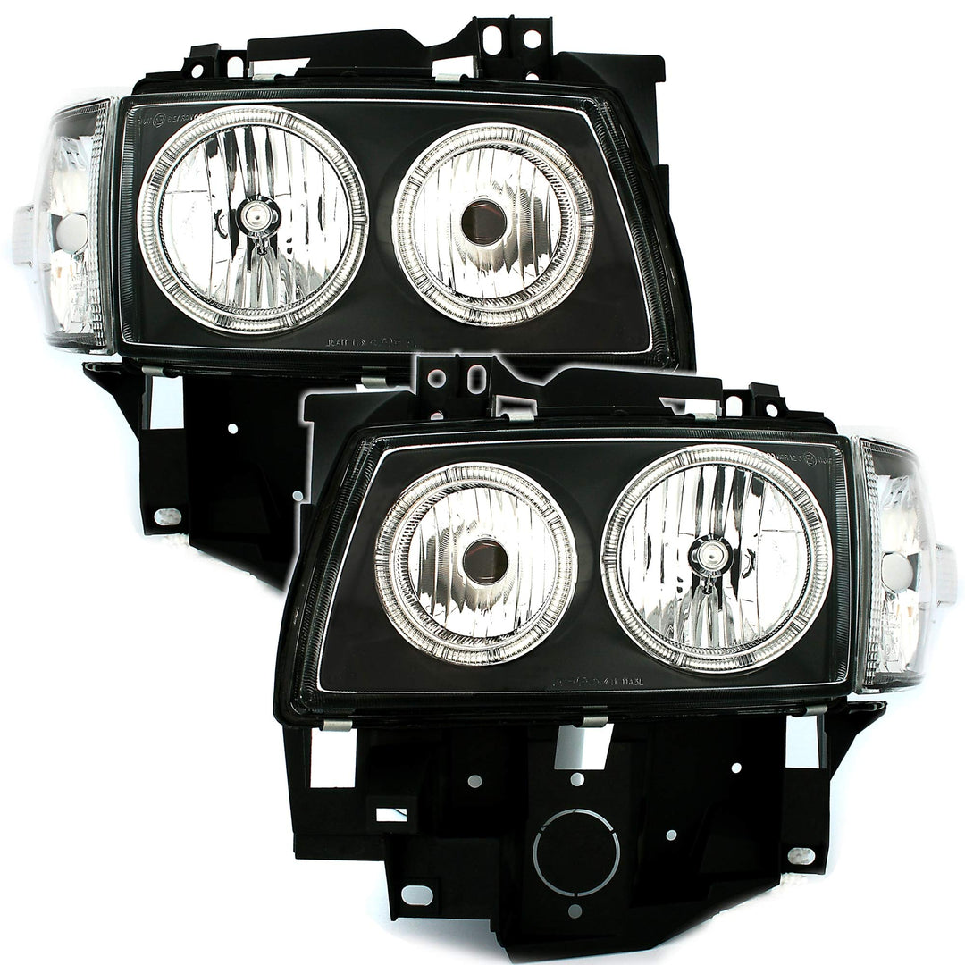 AD Tuning 960418 Angel Eyes Scheinwerfer (4-teilig), Klarglas Schwarz, Blinker