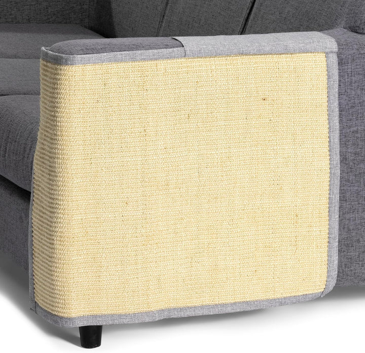 Navaris Katzen Kratzmatte Kratzschutz Sofa Links - Sisal Kratzteppich für Katze - Couch Katzenkratzm