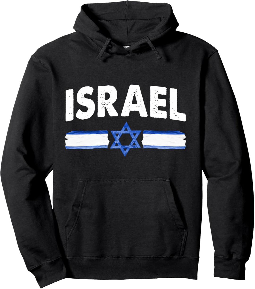 Israelische Flagge Davidstern Pullover Hoodie