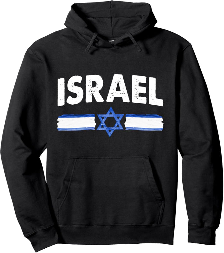 Israelische Flagge Davidstern Pullover Hoodie