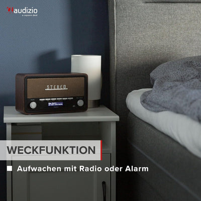 Audizio Foggia, Retro Radio, DAB Plus Radio, Bluetooth, Alarmfunktion, Radiowecker, Nostalgie Radio,