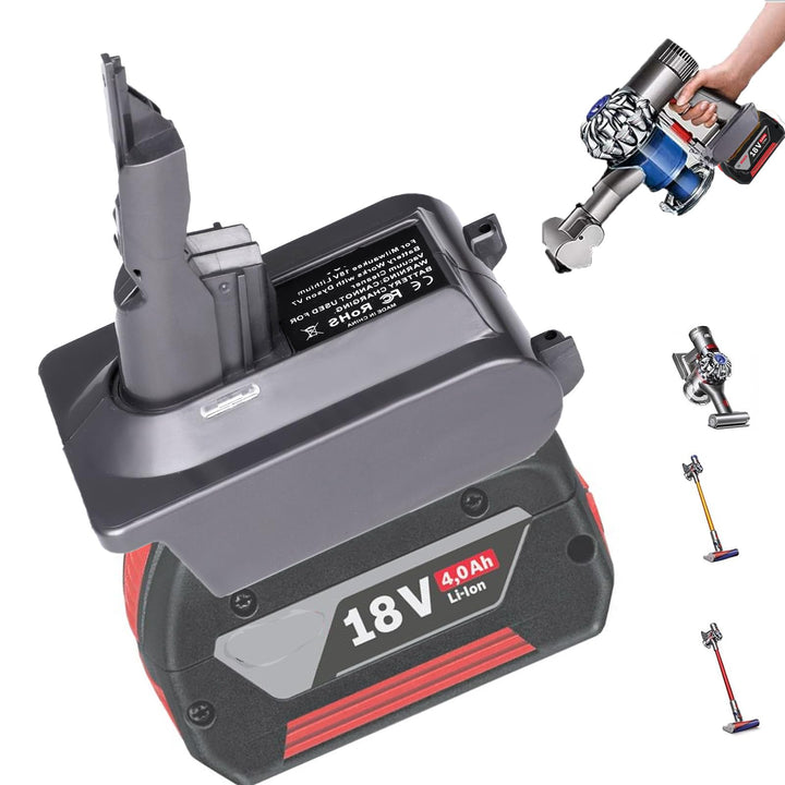 2-in-1 V7/8 Akku-Adapter für Bosch 18V Akku umwandeln für Dyson V7/8 Handstaubsauger Akku kompatibel