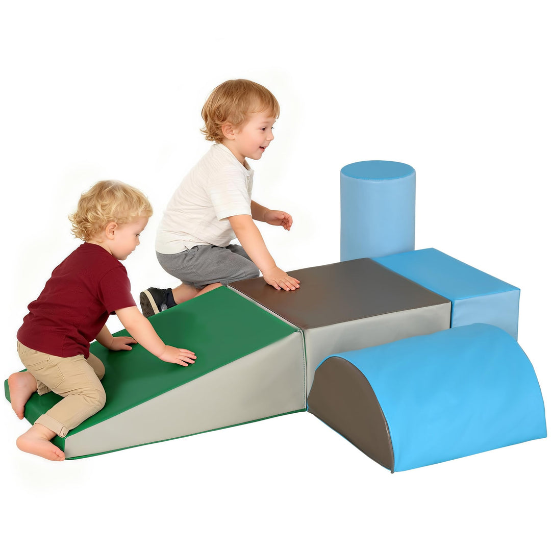 HOMCOM 5 TLG. Schaumstoff Bausteine Kinder Softbausteine Klettern Bauklötze Weiche Schaumstoffbauste