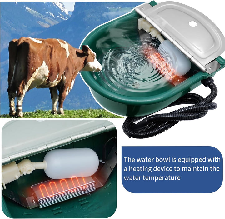 Svauoumu Pferdetränke Beheizbar Tränkebecken Pferd Beheizter Frostsicher Pferdetränke,mit Verstellba