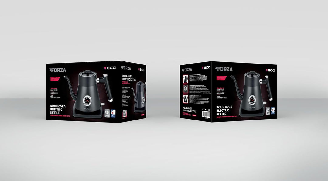ECG Forza 5000 Pour over Nero, 1200W, 0,8 l 0.8 Liter Schwarz, 0.8 Liter Schwarz