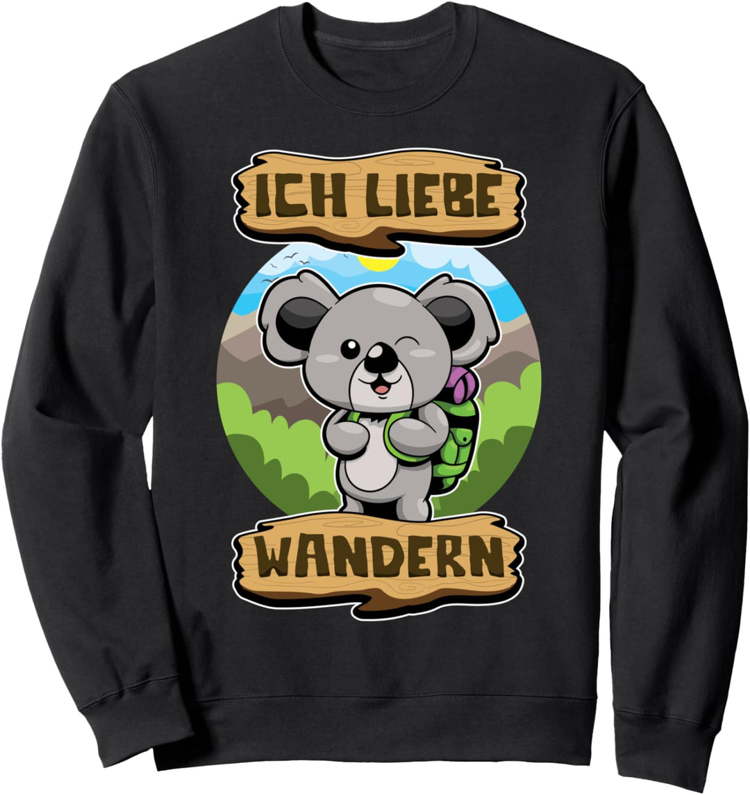 Ich Liebe Wandern - Wandertiere - Süsser Wanderer Koala Bär Sweatshirt