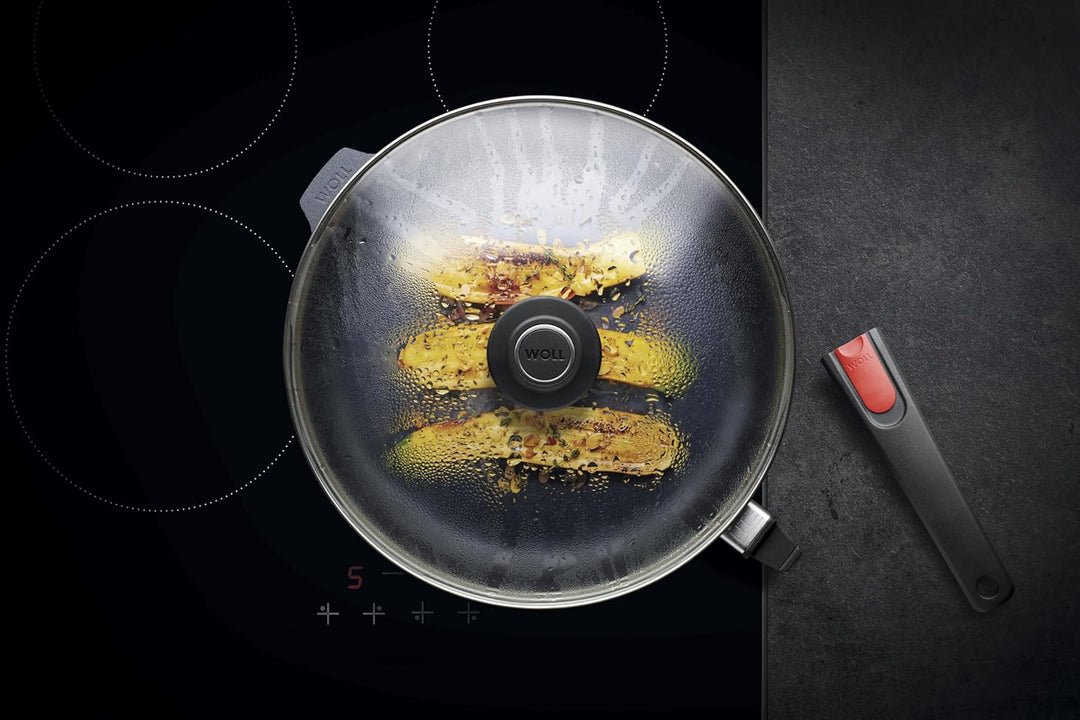 Woll Diamond Lite Hochrandpfanne, Ø 32 cm, 6.5 cm hoch, mit abnehmbarem Stiel - Geeignet für Ceran,