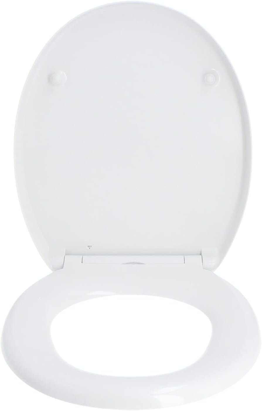 Hydroland Absenkbarer Toilettendeckel D1 Prestige Antibakteriell Oval Weiss | WC Sitz mit Absenkauto