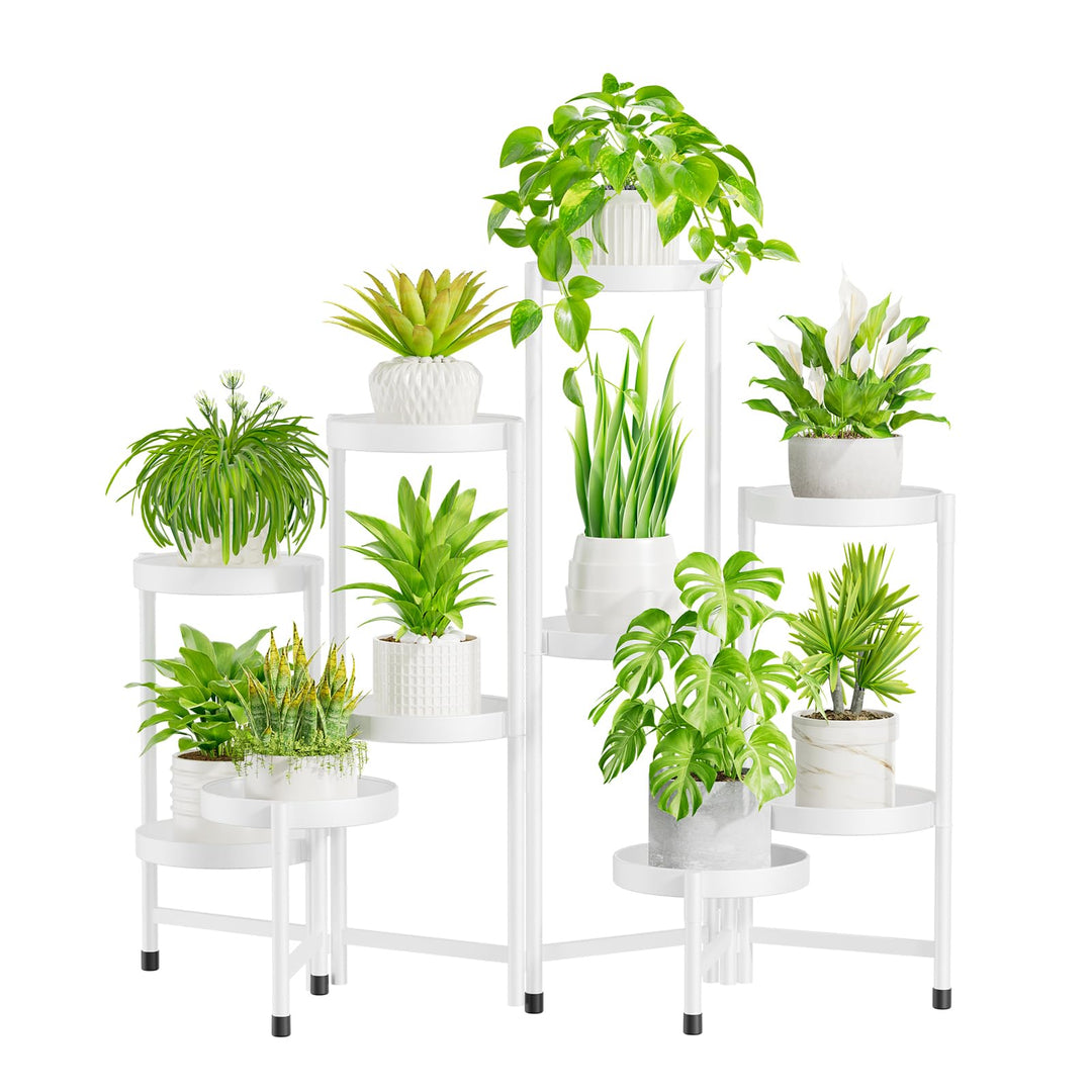 iDavosic.ly Pflanzenständer Metall mit 10 Etagen, Blumenständer Pflanzenregal Blumenregal Indoor Out