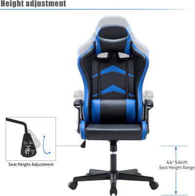 Intimate WM Heart Gaming Stuhl,Bürostuhl mit verstellbarem Kopfkissen und Lendenkissen, Ergonomische