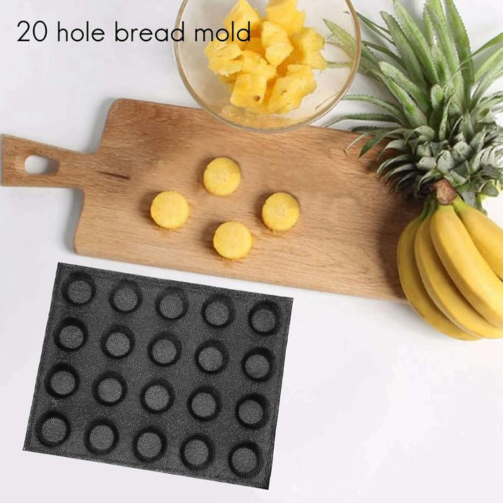 XIAOJUN Silikonform mit 20 Löchern Cake T Mini Pizza Modell Round Bread Hamburger Antihaft-Backform