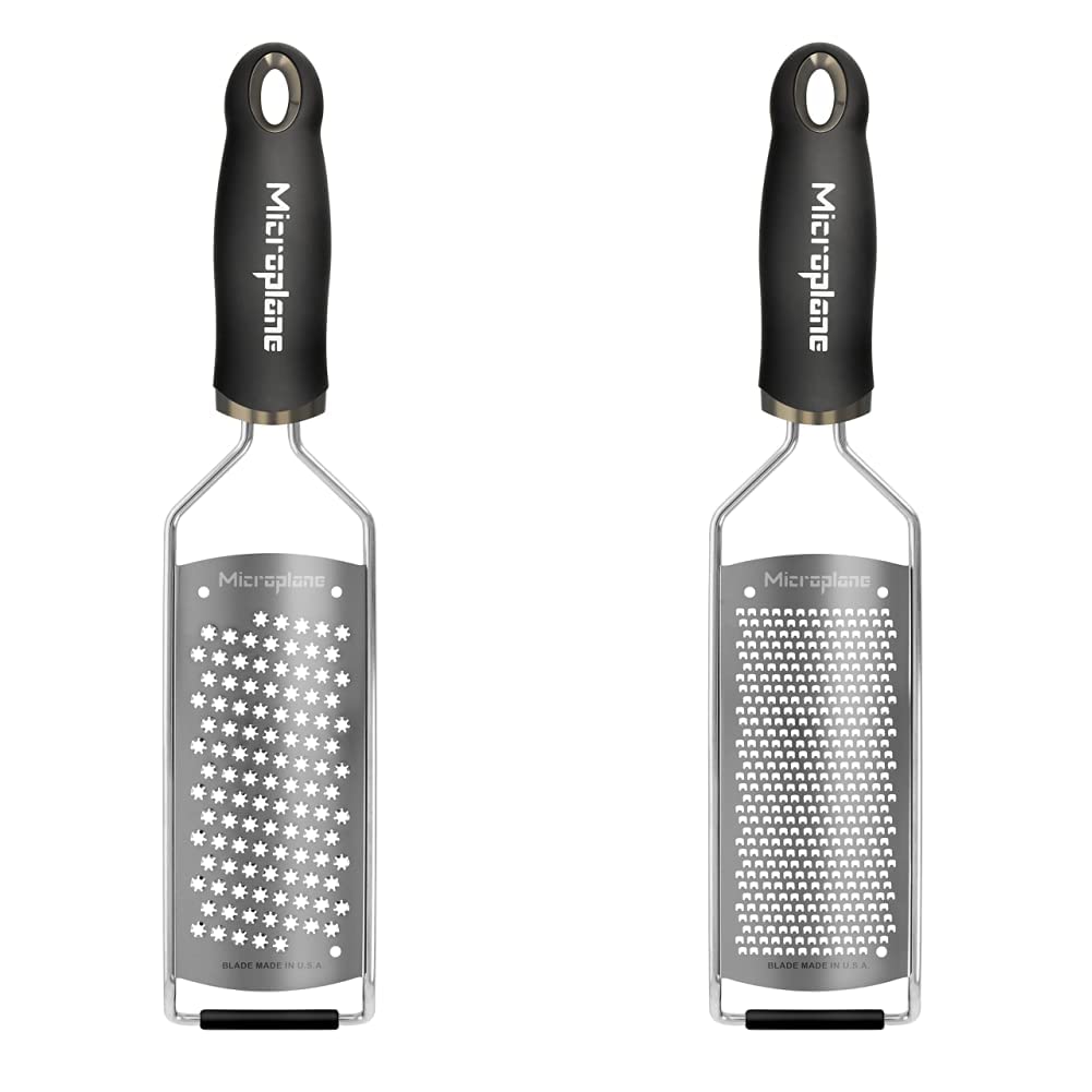 Microplane Reibe Sternenklinge Edelstahl Schwarz Gourmet Serie & Feine Reibe, Gourmet Serie, Edelsta
