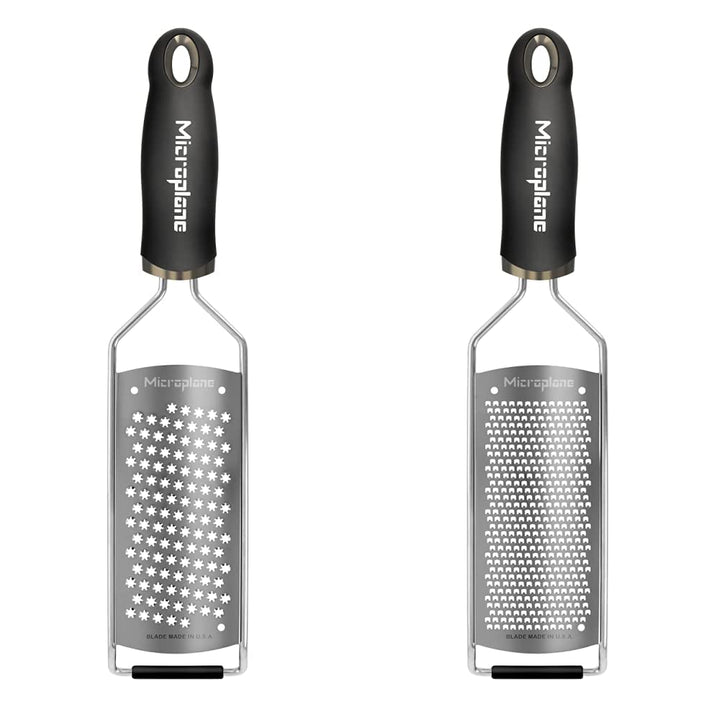Microplane Reibe Sternenklinge Edelstahl Schwarz Gourmet Serie & Feine Reibe, Gourmet Serie, Edelsta