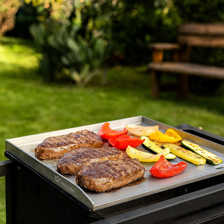 BBQ-Toro Edelstahl Grillplatte | 40 x 41,5 cm | BBQ Plancha, Grillplancha | Rechteckig, Universal un