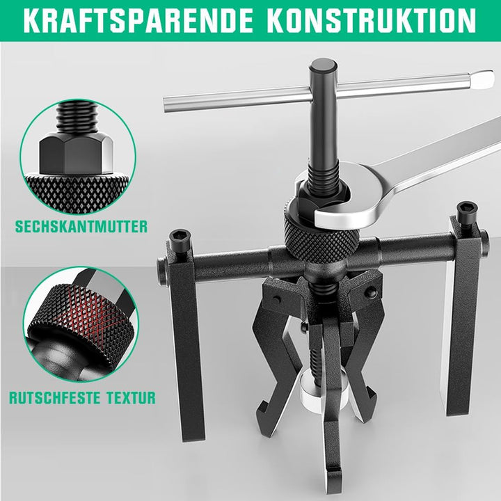 3-Backen Innenlager-Abzieher, Lager Abzieher mit 3 Arming | 18 bis 40 mm | 1 Ton | Aus Chrom-Vanadiu